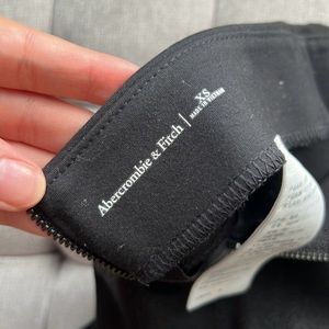 Abercrombie & Fitch Coated Black High Waist Leggings